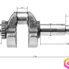 Wał korbowy Kawasaki FJ180V CZĘŚĆ ORYGINALNA 13031-2129
