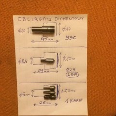 Obciągacz diamentowy do ściernic