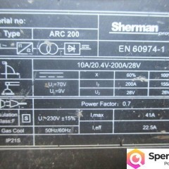 Spawarka inwertorowa SHERMAN ARC200C 200A