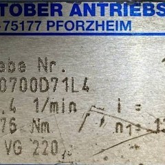 motoreduktor / przekładnia 0,37kW 19,4obr. 3fazowy HAMULEC