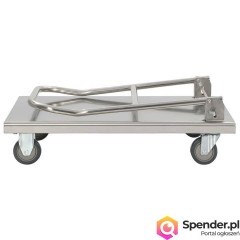 vidaXL Wózek platformowy, srebrny, 82x53x86 cm, stal nierdzewna (SKU:50919)