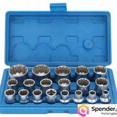 klucze zestaw kluczy SPLINE z nasadką 1/2" w  walizce