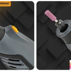 MINI SZLIFIERKA PROSTA TRZPIENIOWA FREZARKA WIELOFUNKCYJNA LCD +ZESTAW XXL