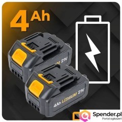 Piła łańcuchowa akumulatorowa gałęziówka pilarka 2xaku 4ah 2xłańcuch