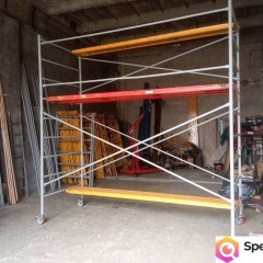 Rusztowanie elewacyjne jezdne szerokie super stabilne