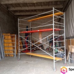 Rusztowanie elewacyjne jezdne szerokie super stabilne