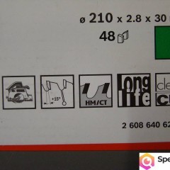 Piła tarczowa widiowa BOSCH fi 210 x fi 30 x 48 zębów Ref. 2 608 640 623