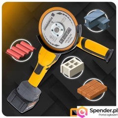 Szlifierka kątowa akumulatorowa bezszczotkowa diax 2 x aku 10 tarcz