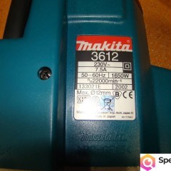 Frezarka górnowrzecionowa MAKITA 1650 W, tuleja mocowania 6,8,12mm Ref 3612