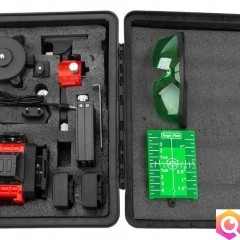 POZIOMICA LASEROWA LASER KRZYŻOWY ZIELONY SAMOPOZIOMUJĄCA 4D