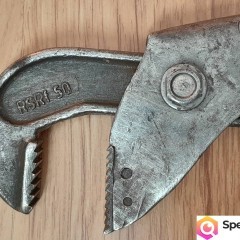 Klucz nastawny do rur typu żabka RSRf 50 z czasów PRL