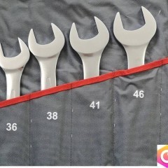 duże klucze płasko oczkowe 33-50mm 7el. TIR ciągnik koparka