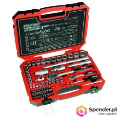 DUŻY ZESTAW KLUCZY NASADOWYCH HILLEN&AMP;MOHR 17K072 CRV 72 SZT. 16X1/2&QU…