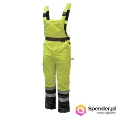 SPODNIE OCIEPLANE OGRODNICZKI DEDRA BH80SO1-XXL ROZMIAR XXL, ŻÓŁTE