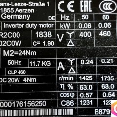 motoreduktor / przekładnia 0,06kW 23obr. 3fazowy HAMULEC Lenze