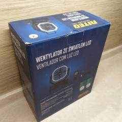 NAJTANIEJ Akumulatorowy Wentylator Ze Światłem LED + Pilot Wysyłka