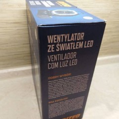NAJTANIEJ Akumulatorowy Wentylator Ze Światłem LED + Pilot Wysyłka