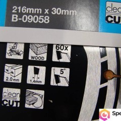 Piła tarczowa widiowa MAKITA fi 216 x fi 30 x 60 zębów Ref. B - 09058