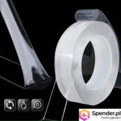 Nano Taśma Dwustronna Przezroczysta Wielokrotnego Użytku