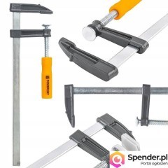 Ścisk stolarski śrubowy zacisk 250x50 mm typ f stalowy do drewna