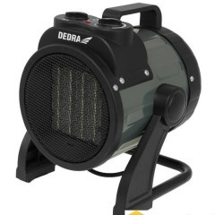 Nagrzewnica elektryczna PTC 2,0kW okrągła, czarna DEDRA DED9930C2 ceramicz…