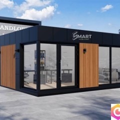 Biuro kontenerowe pawilon handlowy modułowy 6x6 mobilny kiosk PREMIUM