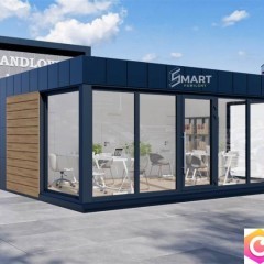 Biuro kontenerowe pawilon handlowy modułowy 6x6 mobilny kiosk PREMIUM