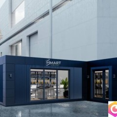 Kontener Biurowy Usługowy Socjalny Handlowy / Pawilon Kosmetyczny 7x3 z wc