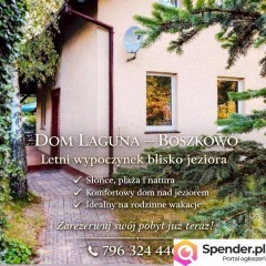 Boszkowo dom Laguna do wynajęcia przez cały rok
